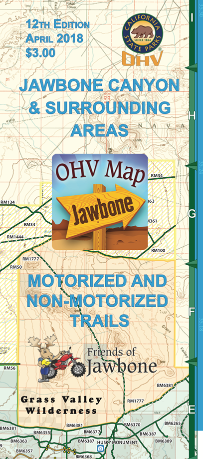 Jawbone Canyon Map